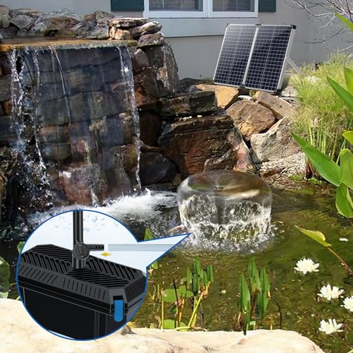 70W Solar Pond Pump with Filter Kit