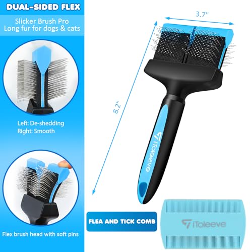 Dual Flexible Head Slicker Brush