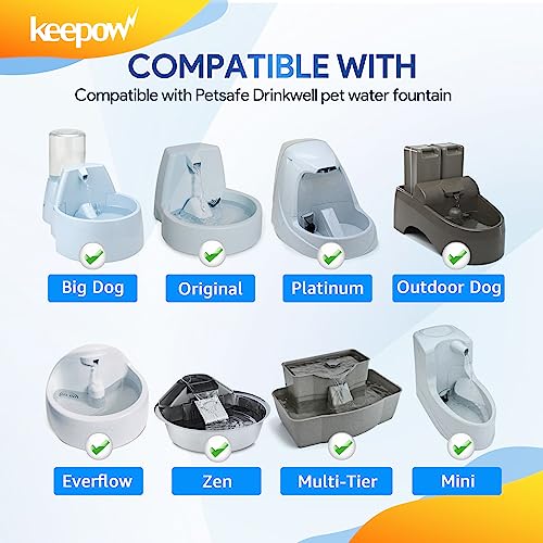 6 PCS Filter Compatible with PetSafe Drinkwell Fountain Platinum