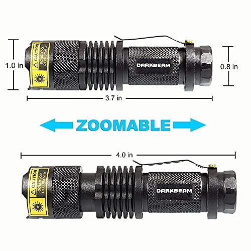 UV 395nm Flashlight Blacklight Woods lamp Black Light Mini (2 Count)