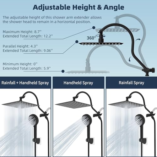 All Metal cUPC Certified High Pressure Rainfall 12'' Shower Head