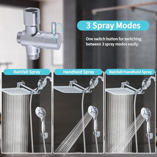 8'' Dual 20 Stage Filtered Shower Head with Handheld