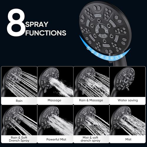 8 Setting Handheld Shower Head