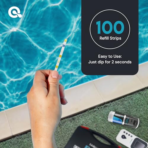 AquaDoc 7-in-1 Pool, Spa & Hot Tub Test Strips - 100 pH Strips (100 Strips)