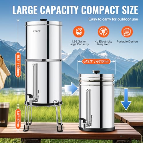 Gravity fed Water Filter System
