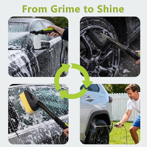 Magnetic Attachment Cleaning Kit for Portable Pressure Washers Includes Foam Sponge Head
