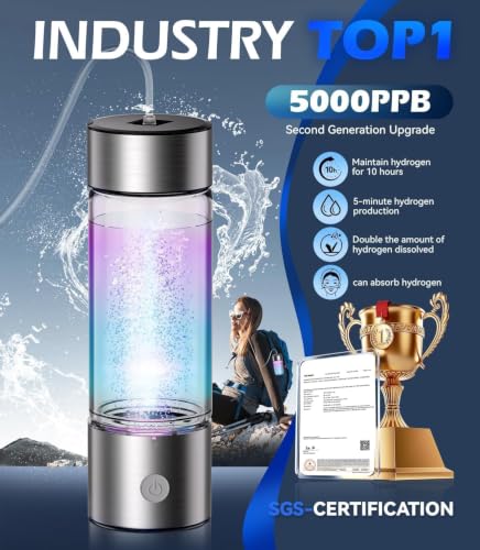 5.0 Upgrade Hydrogen Water Bottle【NO.1