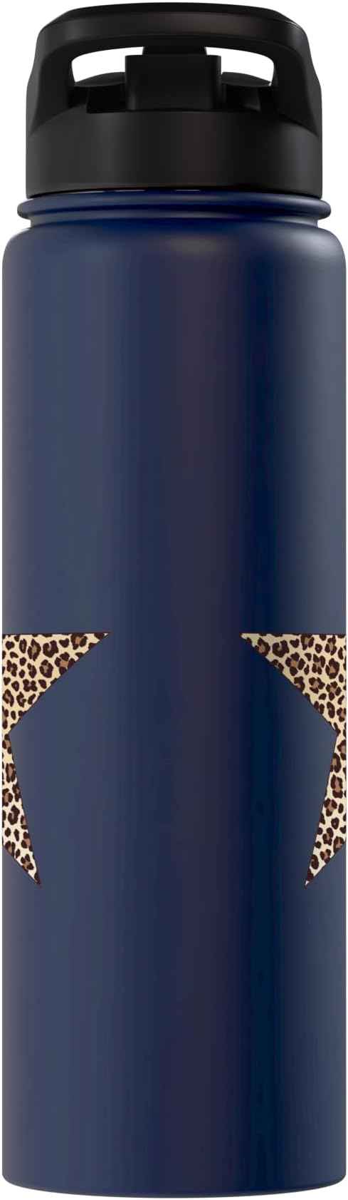 Star Shape - Cute Cheetah Leopard Print Graphic Stainless Steel Insulated Water Bottle