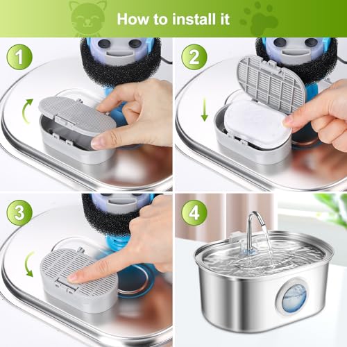 12 Pack Cat Water Fountain Filters