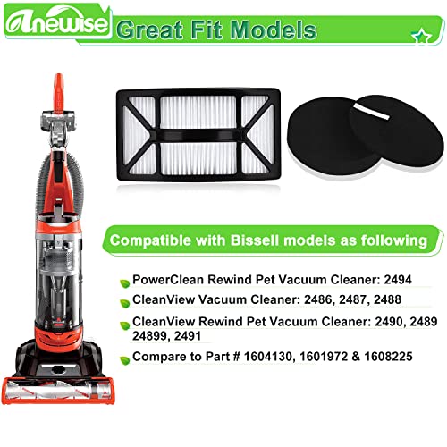Filter for Bissell CleanView 2486 2487 2492 PowerClean 2494 Vacuum