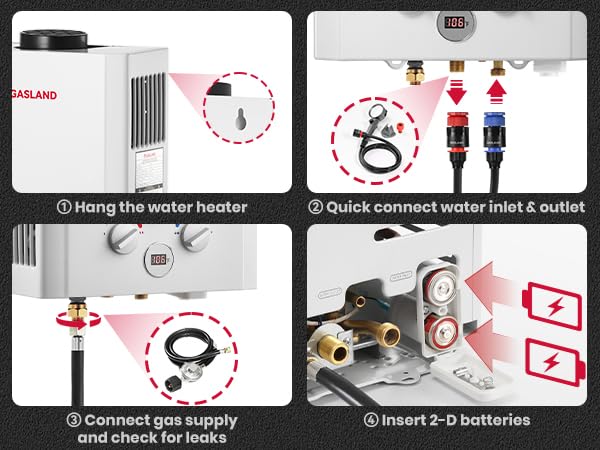 BE264 Propane Water Heater Outdoor