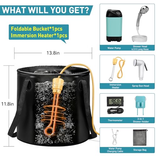 Portable Shower for Camping with Water Heater