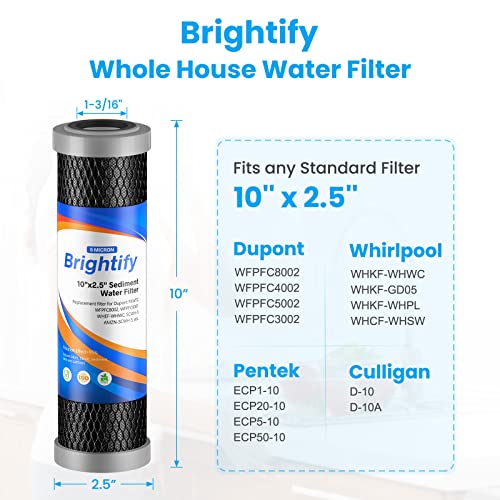 10"x2.5" 5 Micron Carbon Water Filter (4 Count)