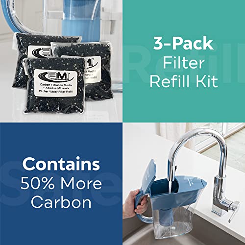 AMI Alkaline Water Pitcher Refills for High (3 Count)