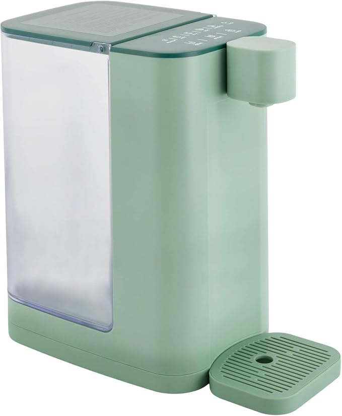 Electric Kettles, 102z Low-Noise Instant Hot Water Dispenser with Adjustable 5 Temp &2 Water Volume Dispense, Electric Water Filter Dispenser for Homes, Offices and Schools (Green)