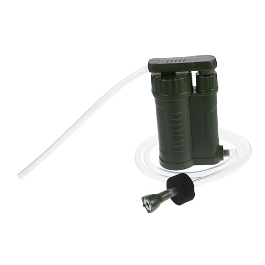 Toyvian 1pc Portable Water Filter Pump Emergency Survival Purifier for Camping Hiking and Outdoor Adventures Lightweight Water Filtration Device