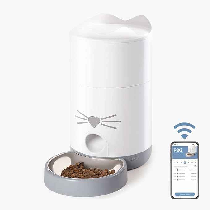 Catit PIXI Smart Feeder Replacement Stainless Steel Bowl – Durable Dishwasher-Safe Cat Food Dish – Compatible with Catit PIXI Smart Cat Feeder – Hygienic, Rust-Resistant & Easy to Clean