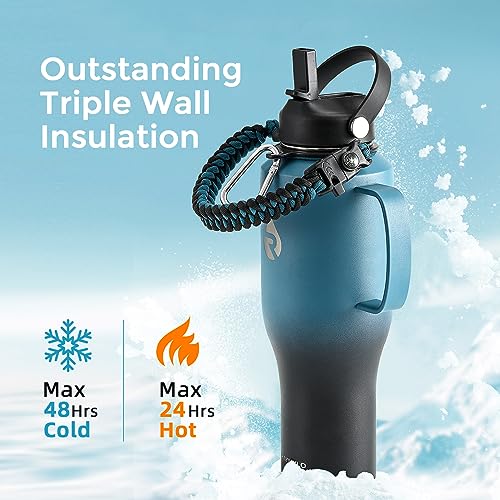 40 oz Insulated Water Bottle with Handle