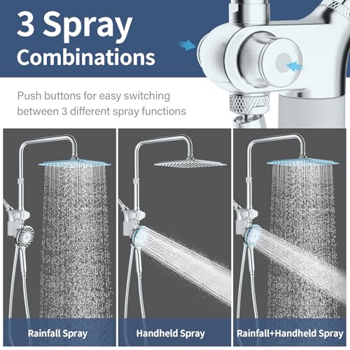 Magnetic Filtered Dual Shower Head with Handheld Spray Combo
