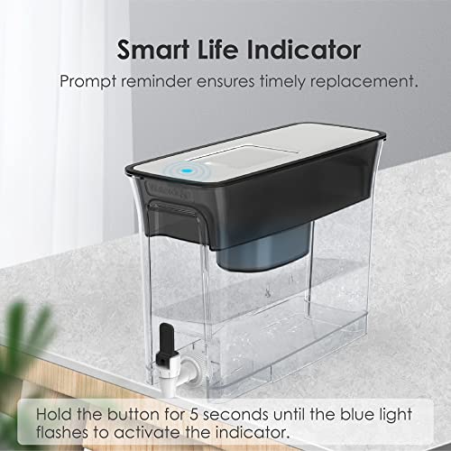 WFD-40L-A Water Filter Dispenser, Alkaline Filtration, Black