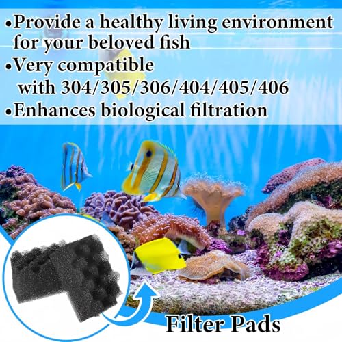 20 Pcs Foam Filters Media Pads Compatible with Fluval 304