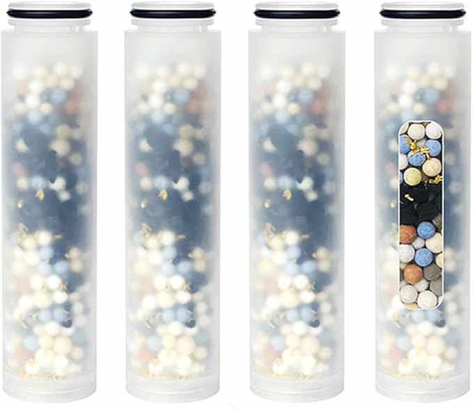 AWO 4 PACK Replacement Shower Filter Cartridge Compatible with MakeFit S6526 Filtered Handheld Shower Head,Multi Stage Shower Filtration Systems for Hard Water Reduces Chlorine and Harmful Substance