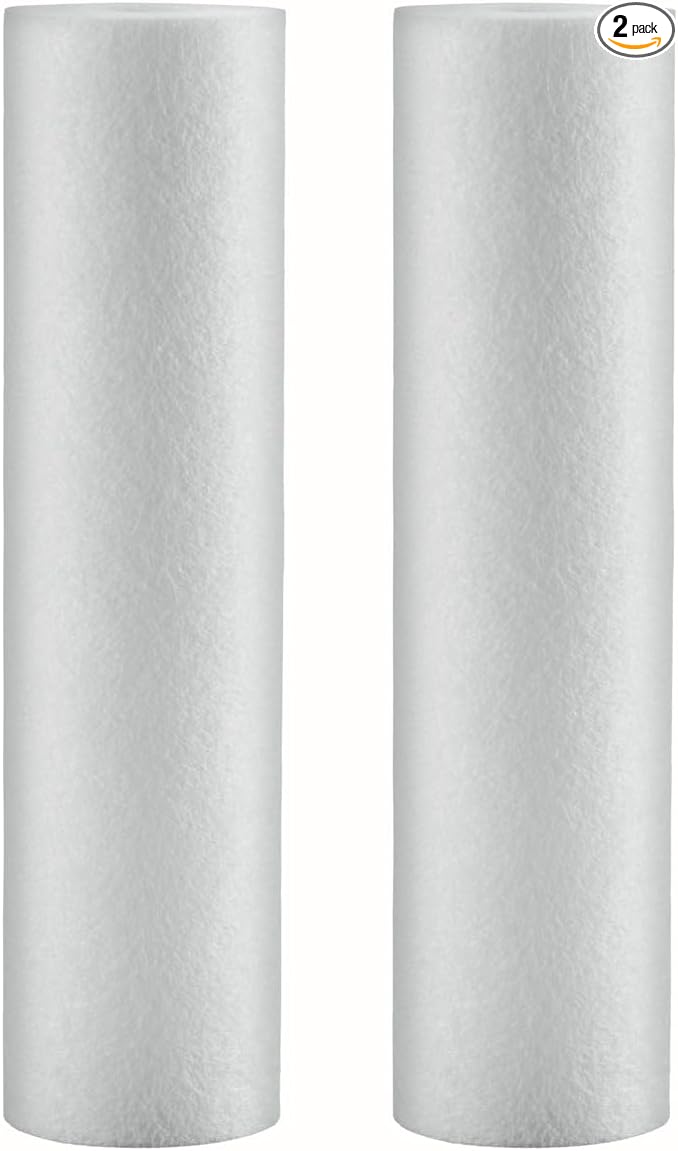 Flow-Pur Standard 10", 10 Micron, 2-Pack Sediment Filter Kit, Fits Most Standard Ten Inch Housings, Filters Sediment, Reduces Foreign Material that affects Taste and Appearance