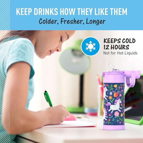 FUNTAINER Water Bottle with Straw