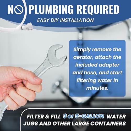 Water Filtration Kit with Indoor Faucet Adapter