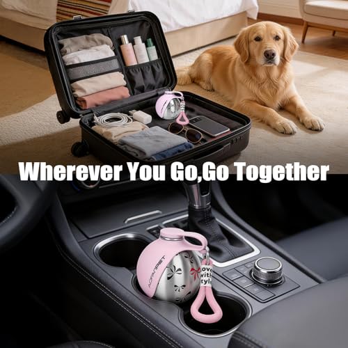 Portable Dog Water Bottle 10oz Stainless Steel Travel Dog Water Dispenser with Bowl No