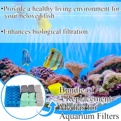 40 Pcs Replacement Filter Media Kit Compatible with Fluval 406