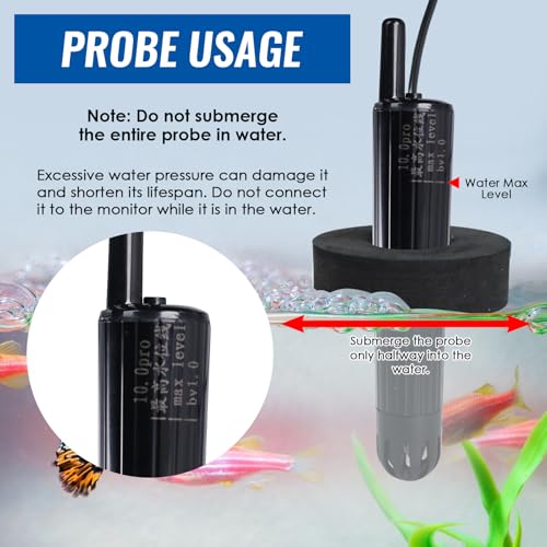 WiFi Digital pH Meter Water Quality Monitor with Probe for Aquarium Hydroponics Pools Ponds Labs 8
