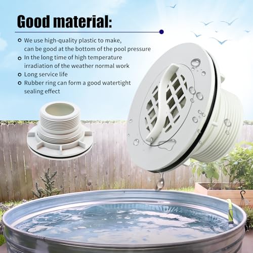 2 Pcs Threaded Inlet Strainer Compatible with Intex 1‑1