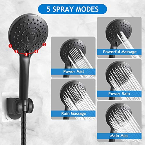 Black Shower Head Combo