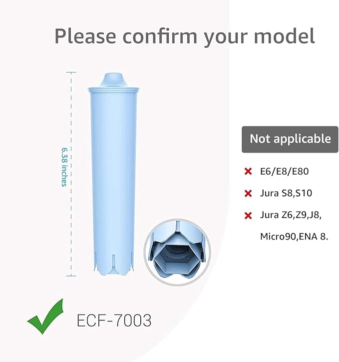 EcoAqua Replacement Water Filter, Replacement for Jura® Filter Clearyl/Claris Blue Capresso® Clearyl Coffee Machine Water Filter, TÜV SÜD Certified, Pack of 3 - AquaVibe