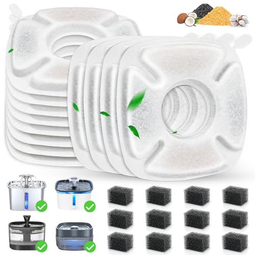 24 Pack Cat Water Fountain Replacement Filters (24 Count)