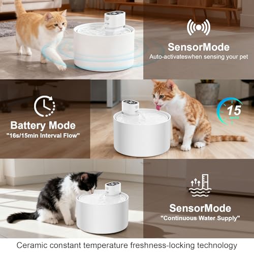 Automatic Ceramic Cat Water Fountain