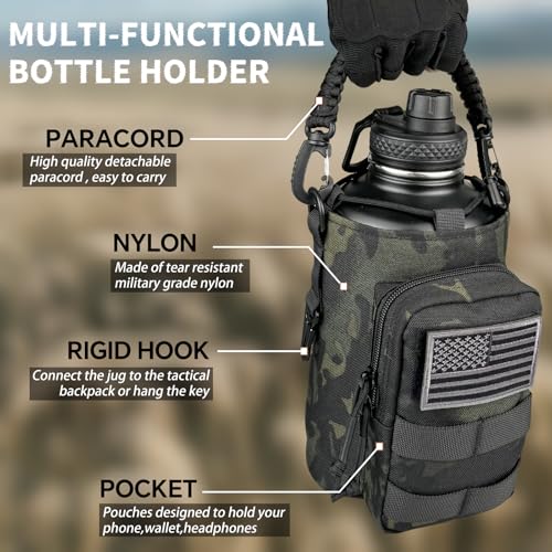 Half Gallon Water Bottle Insulated with Sleeve