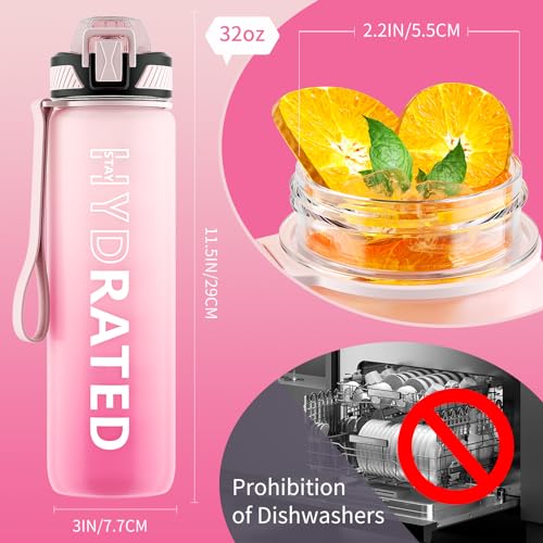 Water Bottle with Straw
