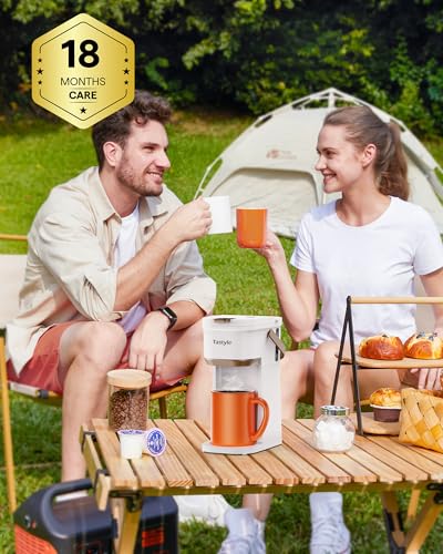 Mini Single Serve Coffee Maker for K Cups and Grounds with Handle