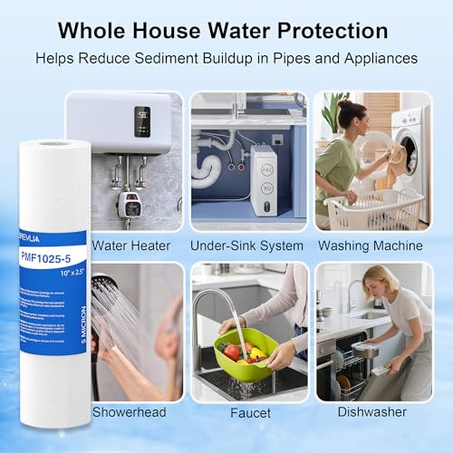 5 Micron 10" x 2.5" Sediment Water Filter Cartridge (6 Count)