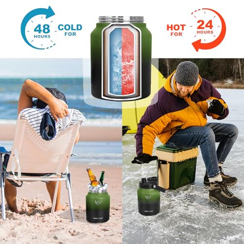 84 oz Insulated Water Bottle Jug with Carrier Bag