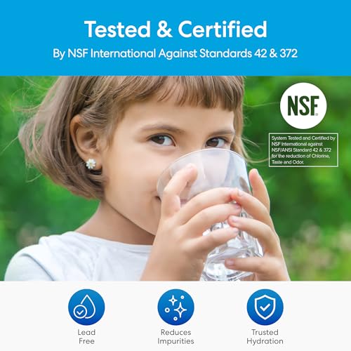 16" Under Sink Water Filter System for Kitchen & Bathroom Faucet