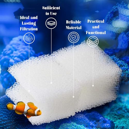 10 Pack Underwater Filter Foam Pads Compatible with Fluval U1 (10 Count)