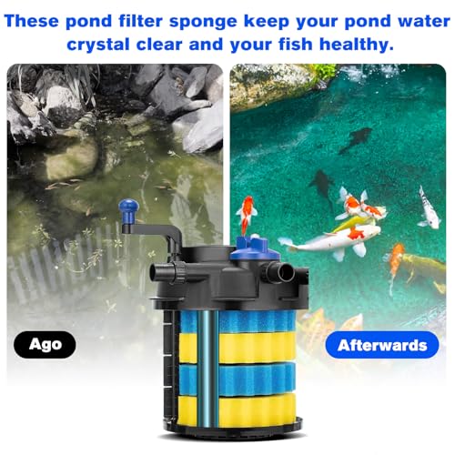 Pond Filter Replacement Sponge Filter Media Pads for VIVOHOME 1580 (4 Count)