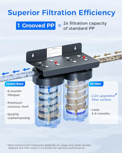 WHF21-BG 2-Stage Whole House Water Filter System, 5 Micron