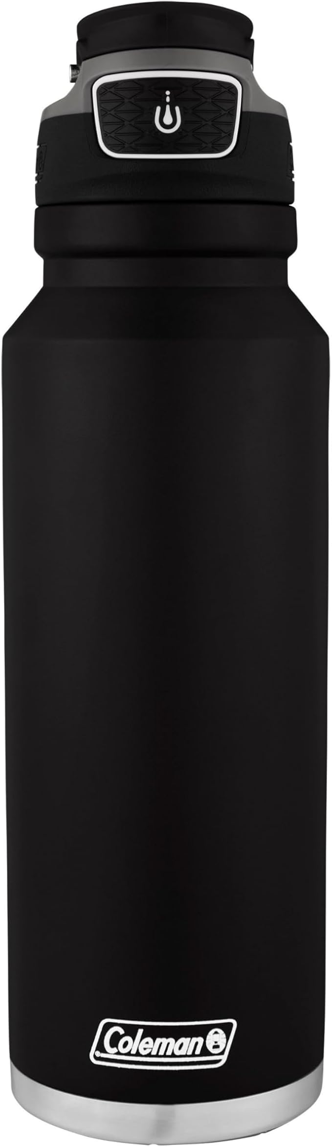 Coleman Autoseal FreeFlow Stainless Steel Water Bottle, Black, 40 oz