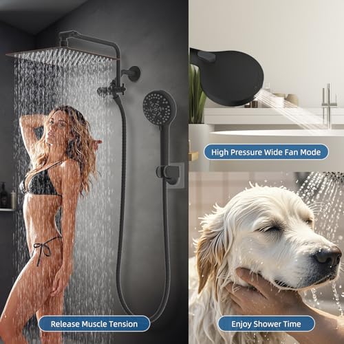 12" Metal Rainfall Shower Head with 10 (3 Count)