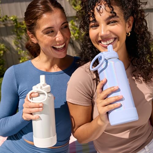 Insulated Water Bottle with Straw Lid