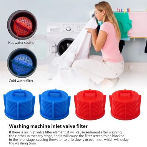 4 Pack AG*M73269501 Washer Water Inlet Valve Filter Screen Compatible for LG Washing Machine WM8000HWA